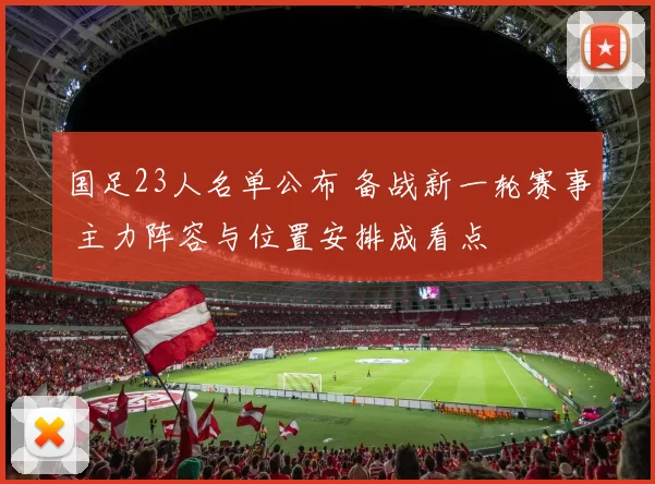 国足23人名单公布 备战新一轮赛事 主力阵容与位置安排成看点