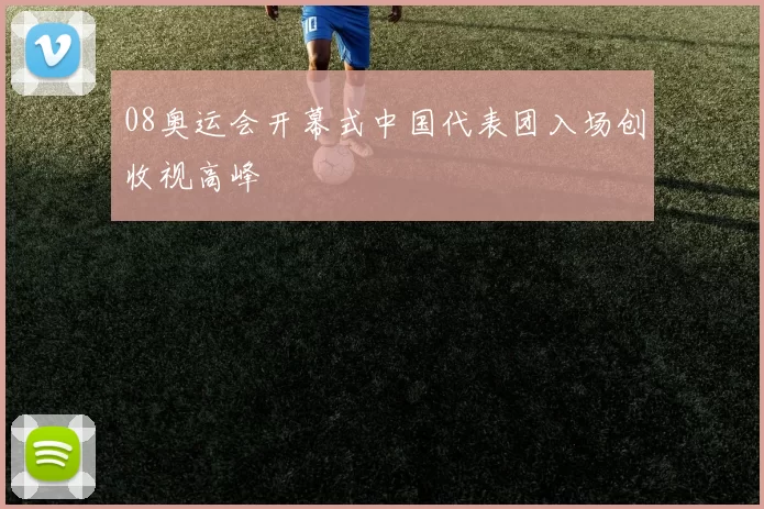 08奥运会开幕式中国代表团入场创收视高峰